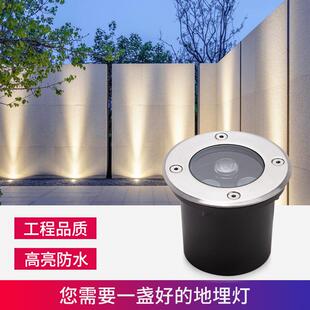 圆形小区 LED埋地灯户外防水草地灯向上射灯3W5W公园景观灯嵌入式