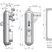 工业关柜门锁门MS864 4机械门锁弹跳锁机械门锁电S气柜锁M开864