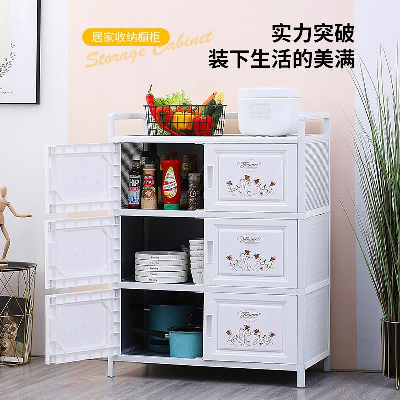 放碗盘柜家用厨房收纳柜灶台架子铝合金整体橱柜储物柜子置物客厅