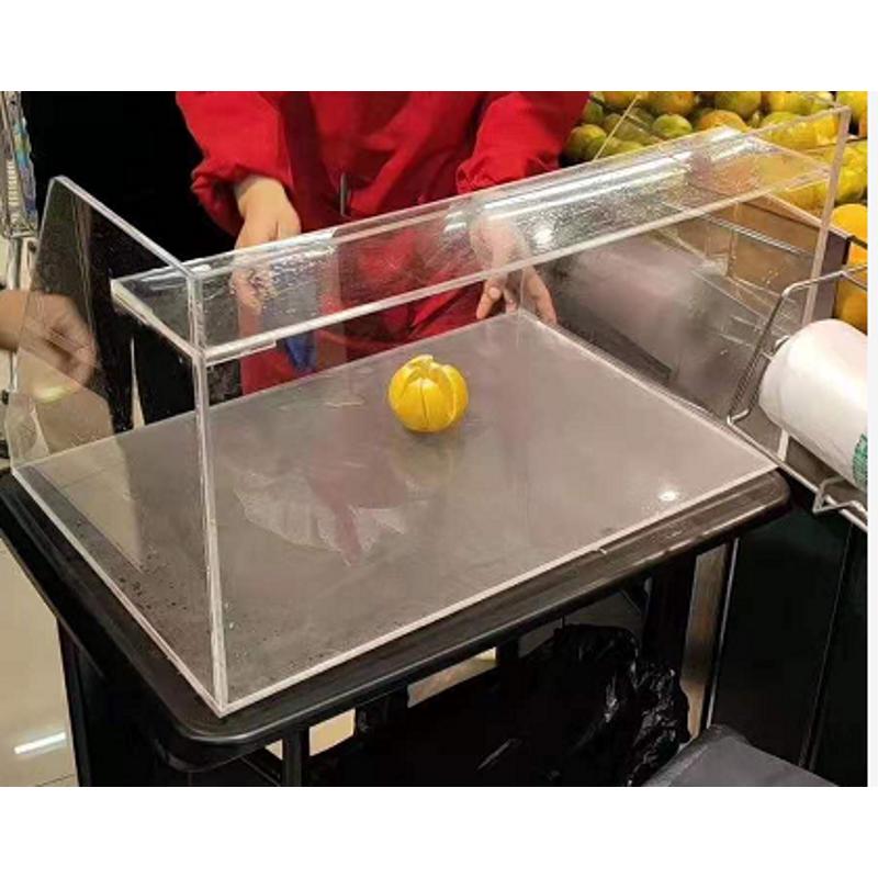 超市试吃操作台水果面包试吃促销移动滑轮车陈列道具展示架亚克力