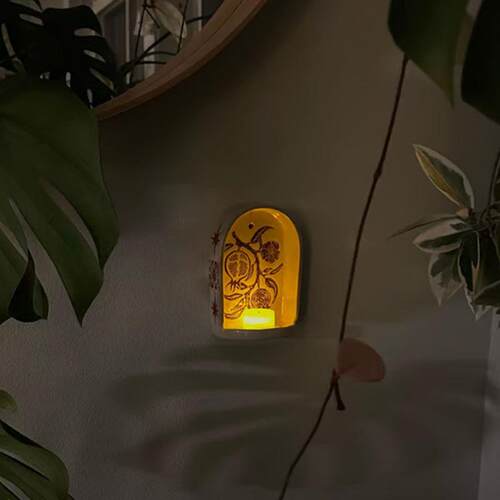 跨境新品Saintly niche 圣墙壁龛烛台小祭坛墙壁装饰品树脂工艺品