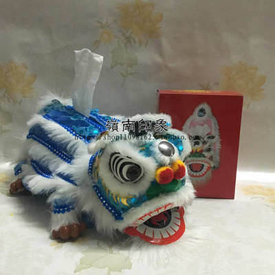 醒狮餐纸巾套新中式轻奢高档舞狮车载抽纸盒家居新年摆件南狮礼品