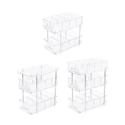 Bathroom Cabinet Organizer with Sliding Basket Container