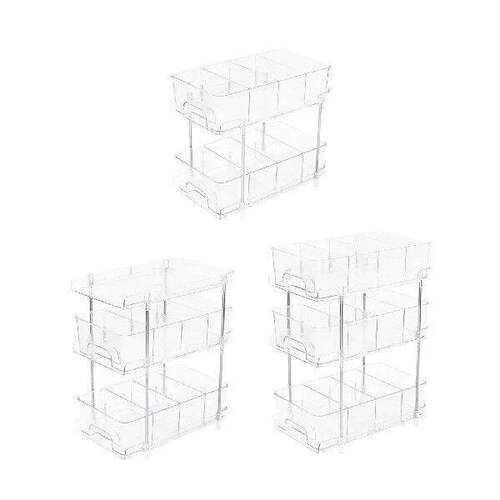 Bathroom Cabinet Organizer with Sliding Basket Container