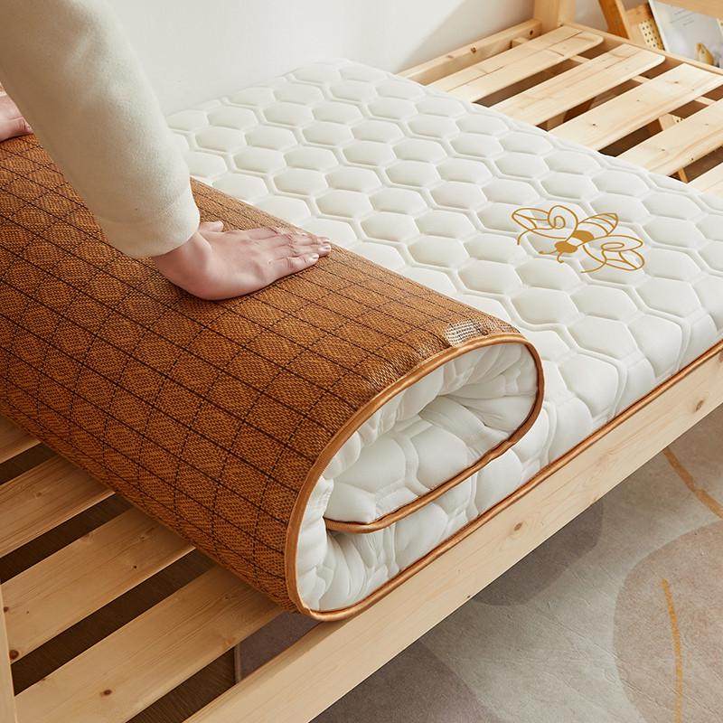 四季通用双面床垫宿舍正反两用单双人出租房专用可折叠藤席软垫子,床上用品,藤席,淘宝优惠券,粉丝福利购,淘宝优惠卷