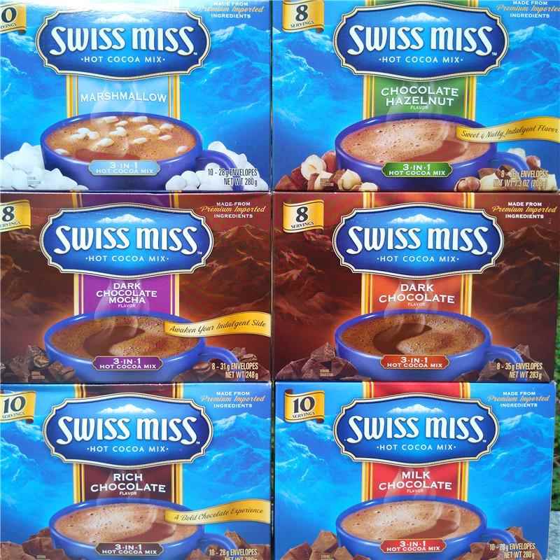 包邮Swiss Miss marshmallow美国瑞士小姐棉花糖浓情巧克力冲饮粉