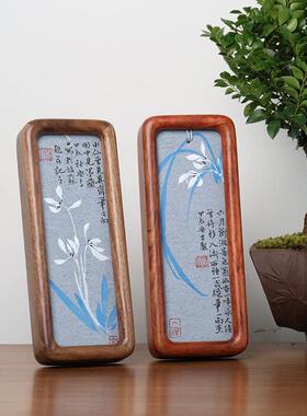长条书签相框摆台定制古风文创宣纸中国风摆件手工diy硬卡纸便利