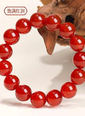 玛瑙石手手串货原红色白黑黄绿玛瑙单圈品玛瑙串手链饰拿货发