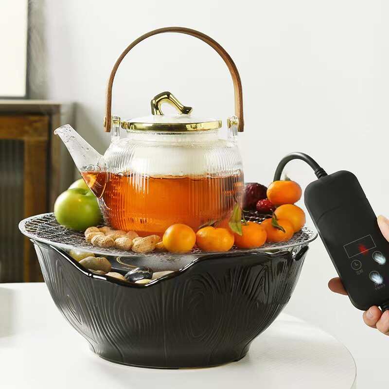 围炉煮茶电陶炉家用室内中式蒸煮茶壶烧茶炉煮茶器陶瓷玻璃泡茶壶
