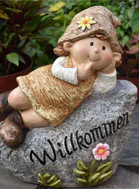 户外 阳台花园布置造景露台装饰品 摆件美式乡村复古庭院别墅民宿