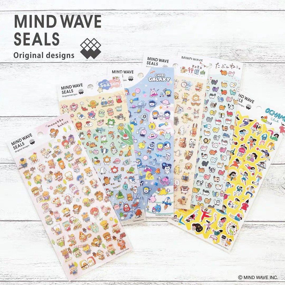 蘑菇屯 日本进口 Mind Wave各式小可爱贴纸素材 动物小人