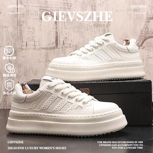 新品 小白色鞋 时尚 纪诗哲低帮男鞋 男士 男夏季 休闲板鞋 子低帮休闲鞋