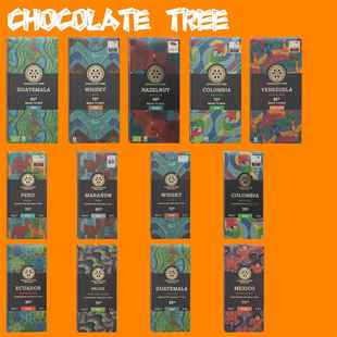 英国进口Chocolate Tree纯黑巧克力牛奶丝滑纯可可脂排块零食送礼