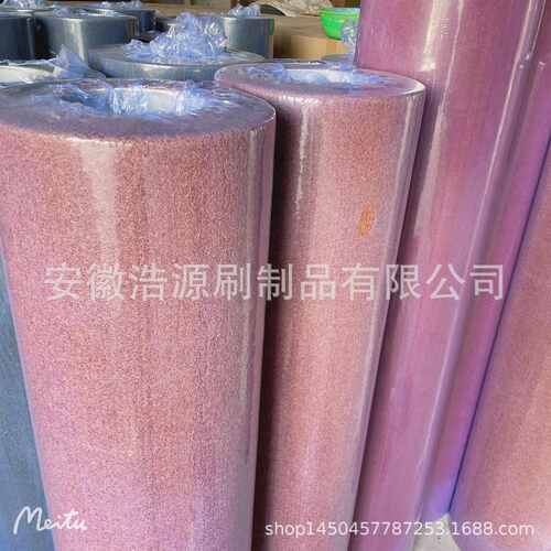 厂家定制百洁布刷辊工业表面抛光不织布辊刷金属抛光研磨刷辊批发
