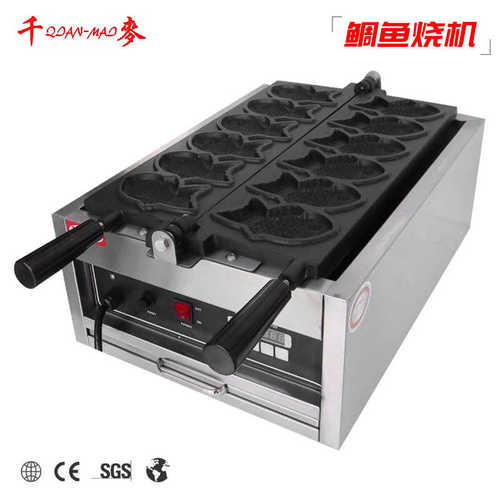 千麦鲷鱼烧机器商用电热燃气鲷鱼烧机台湾韩式小鱼饼机摆摊