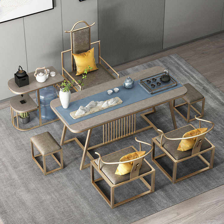 北欧新中式岩板茶桌椅组合 小户型客厅阳台泡茶台 工作室接待茶桌,住宅家具,家用茶台/茶桌,淘宝优惠券,粉丝福利购,淘宝优惠卷