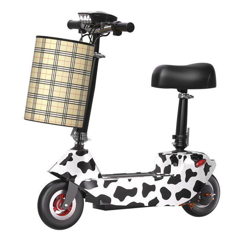 小型迷你海豚折叠男女代步电动电瓶滑板车两轮轻便休闲踏板遛娃车