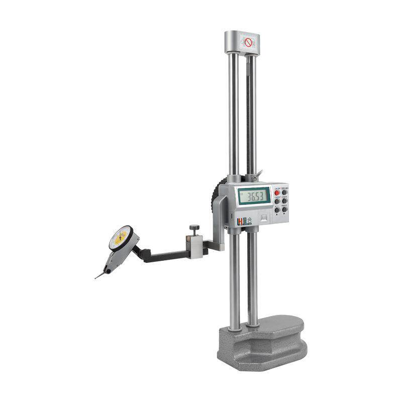 量合双柱数显高度尺0-300手摇双杆带表高度尺0-500垂直度0.02mm