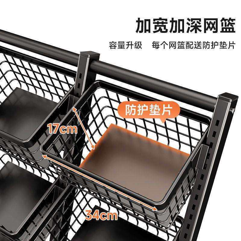 厨房菜篮子置物架多层落地可移动放水果蔬菜收纳家用多功能小推车