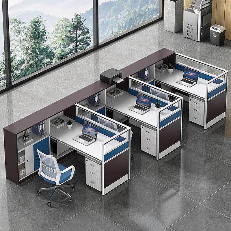 职员办公桌子办公室员工双人电脑办公桌椅组合简约现代财务桌单人