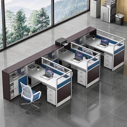 职员办公桌子办公室员工双人电脑办公桌椅组合简约现代财务桌单人