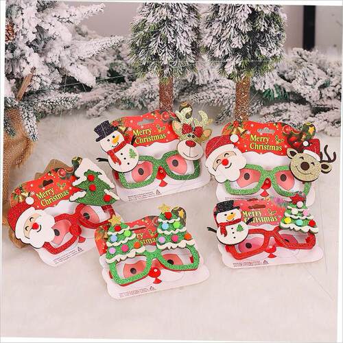 Christmas cartoon old man glasses holiday party gift圣诞