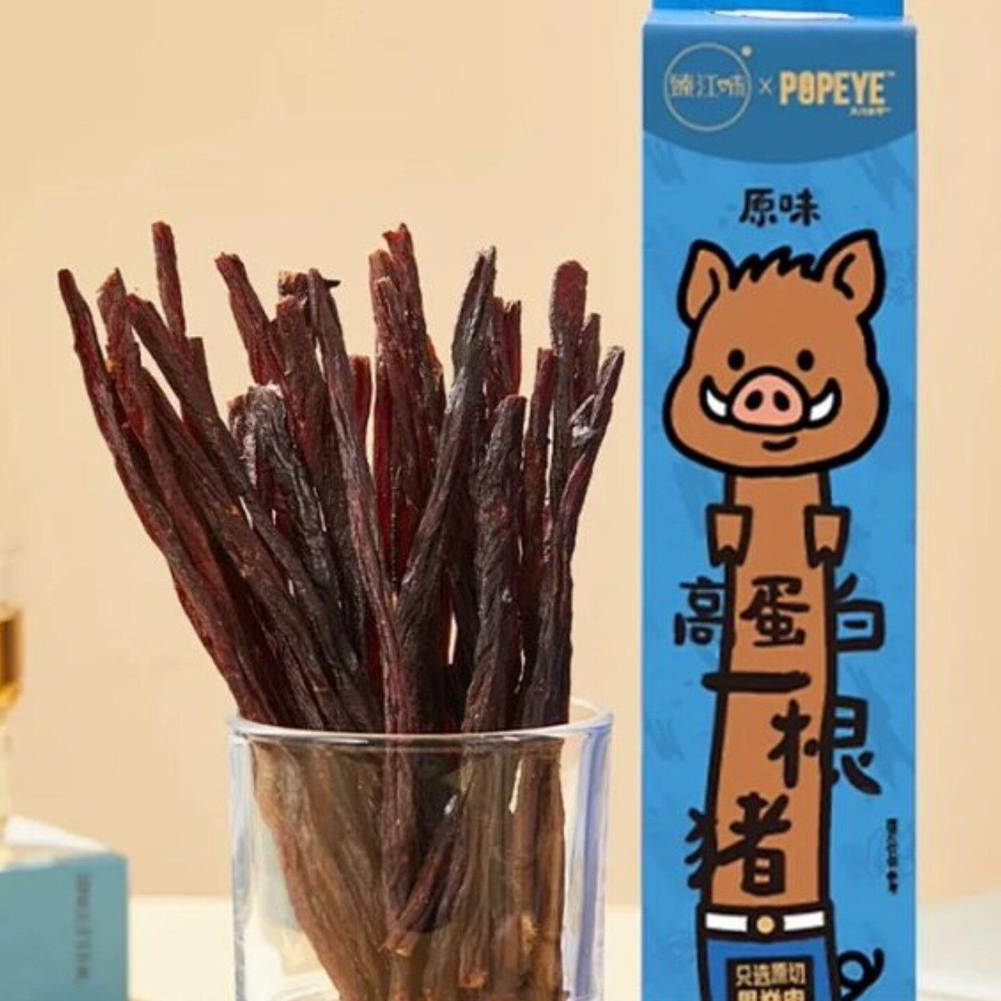 风干猪肉臻江味大力水手一根猪原切猪肉条辣味烘干风干猪肉干即食