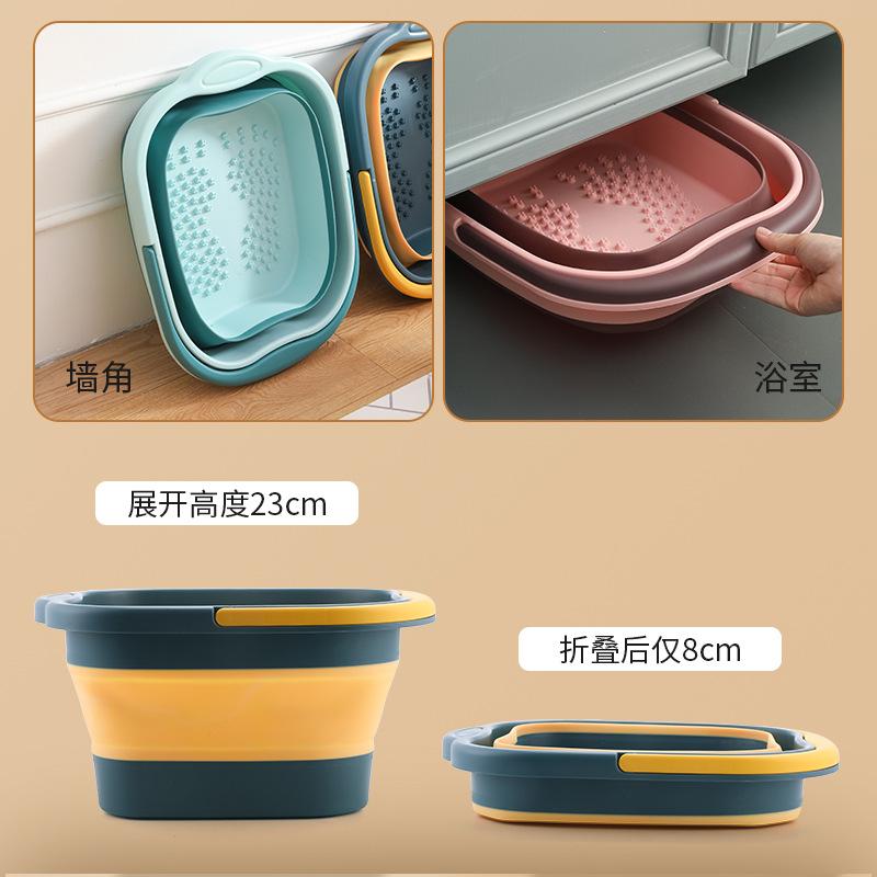 洗脚桶家用可折叠收缩保温冬天宿舍泡脚神器塑料加厚中药足浴盆