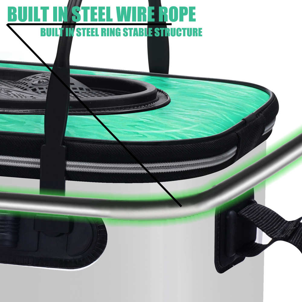 2025新款钓鱼水桶折叠活鱼桶eva厚钓鱼箱渔户桶钓鱼鱼护包批发