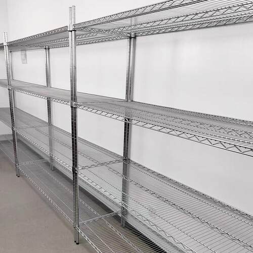 四层储物架不锈钢色架子落地展示架厨房置物架家用收纳架多层铁架