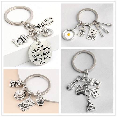 Dessert Keychain Baking KeyRing Cake Blender Moulds KeyChain