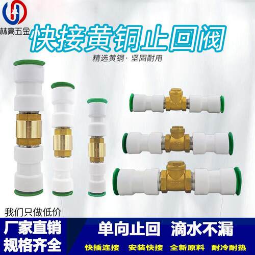 ppr快接止回阀PE单向阀20快插25快速接头免热熔止回阀防水倒流阀