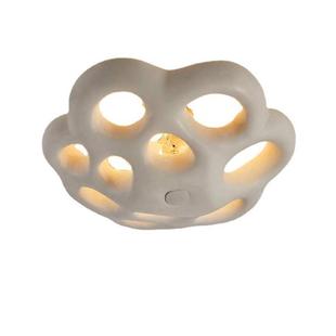 北欧极简主卧室吸顶灯设计师样板间灯饰圆形花瓣侘寂风房间灯具