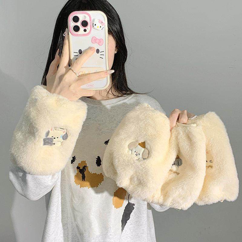 可爱小狗毛绒袖套女秋冬上班耐脏防污成人毛衣羽绒服手臂套袖手袖,家庭/个人清洁工具,袖套,淘宝优惠券,粉丝福利购,淘宝优惠卷