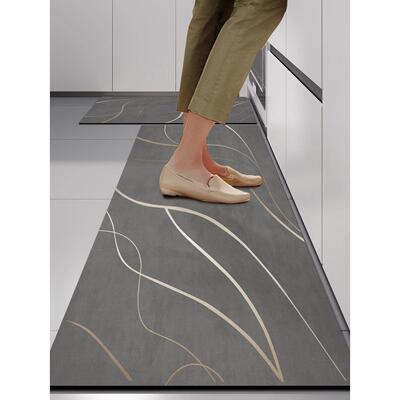 厨房专用地垫，家用硅藻泥条地毯，吸水吸油，免洗，耐污，防滑，