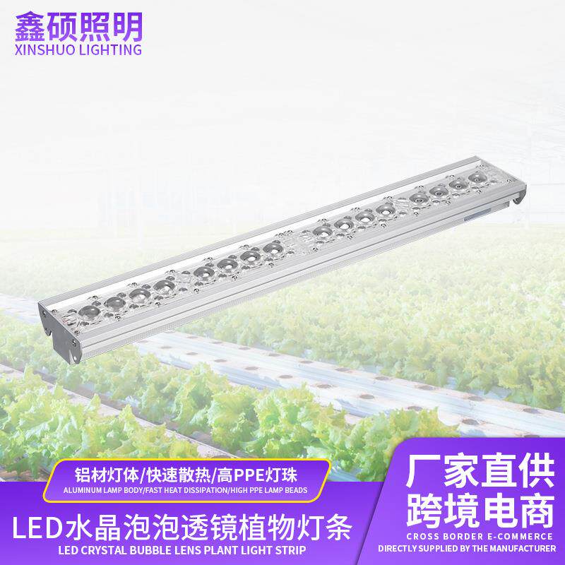 80W透镜植物补光灯条爬秧类绿植立式做株间灯防潮全光谱植物灯