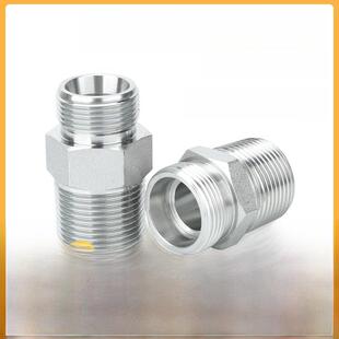 1CT-SP/1DT-SP液压直通接头轻/重型24°内锥外螺纹转英管外锥螺纹