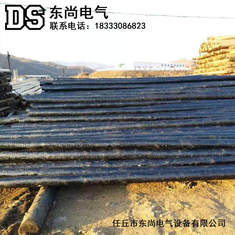 油木杆防腐电柱油炸沥青黑木杆电力通讯线路铁件防腐油木杆木电杆