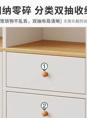 白色简易书架置物架落地家用书柜现代简约多层靠墙客厅收纳柜子