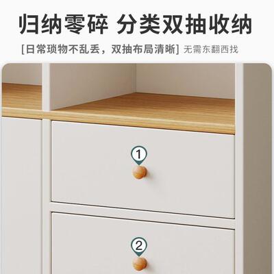 白色简易书架物架地家用书柜现落代简约MEH多靠层置墙客厅收纳柜