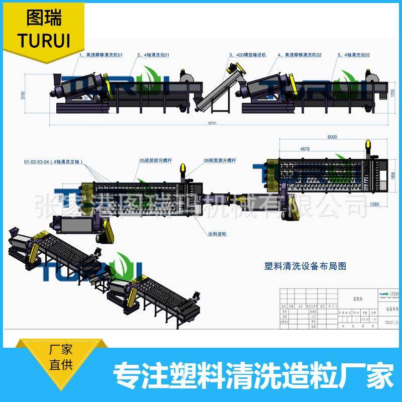 塑料薄膜清洗机四轴摩擦清洗机