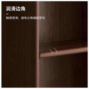 全实木家用书架胡桃木色整墙一体落地置物架靠墙客厅储物组合书柜