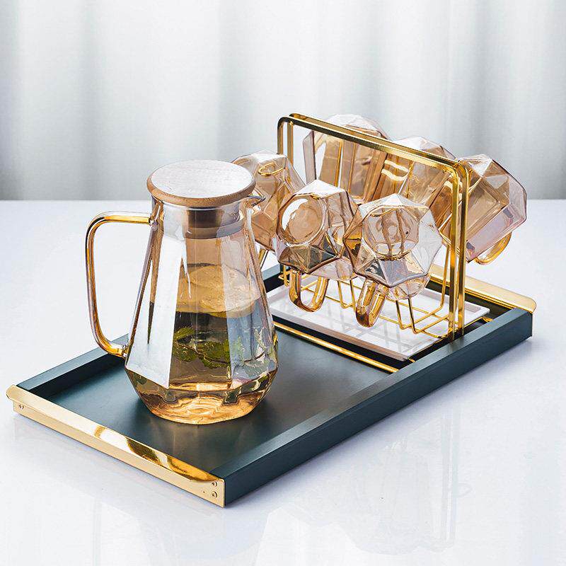 玻璃凉水壶冷水壶家用耐高温杯子套装凉开水杯扎壶大容量北欧创意