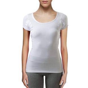 Women's short shirt with double layered sweat absorption