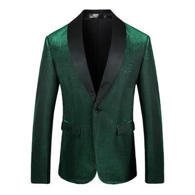 Men's plaid suit dress groomsman suit jacket men's suit