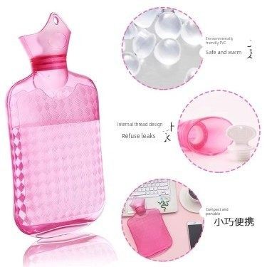 主久加厚PVC透明防爆冲水热水袋小号装水暖水袋暖手宝暖宫水捂子,居家日用,热水袋,淘宝优惠券,粉丝福利购,淘宝优惠卷
