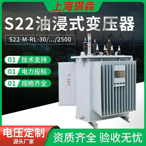 S22油浸式电力变压器1000kva非晶合金三相压SH15/18一级能耗NX1