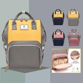 妈咪包时尚 多功能大容量妈妈包外出婴儿背包 双肩母婴包韩版