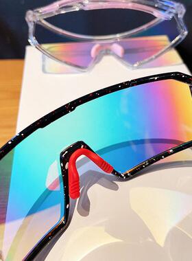 骑车防风防虫眼镜新款户外运动行大框炫彩防晒护目连体骑行女太阳