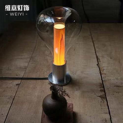 后现代轻奢艺术台灯北欧简约设计师玻璃客厅吧台样板房卧室床头灯